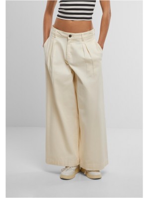 Дамски Дънки Ladies Wide Leg Light Denim Pants whitesand 29