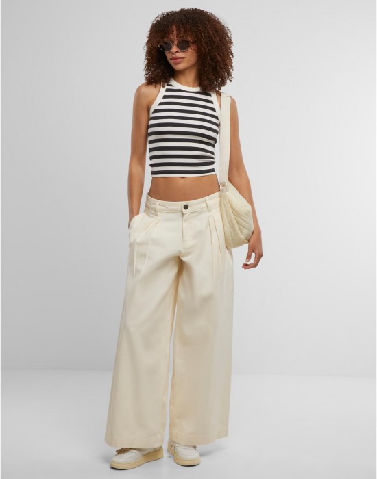 Дамски Дънки Ladies Wide Leg Light Denim Pants whitesand 29