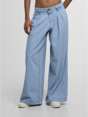 Дамски Дънки Ladies Wide Leg Light Denim Pants new light blue washed 29