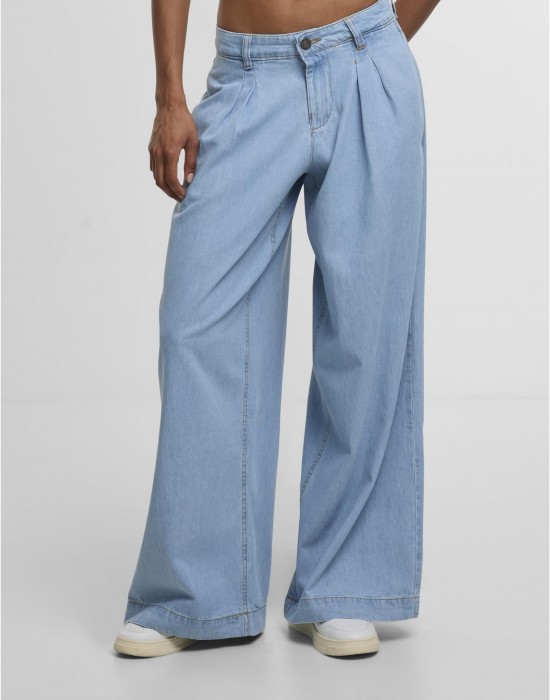 Дамски Дънки Ladies Wide Leg Light Denim Pants new light blue washed 29