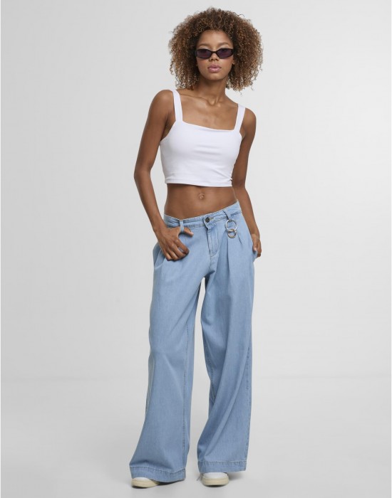 Дамски Дънки Ladies Wide Leg Light Denim Pants new light blue washed 29