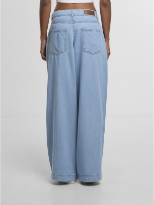 Дамски Дънки Ladies Wide Leg Light Denim Pants new light blue washed 29