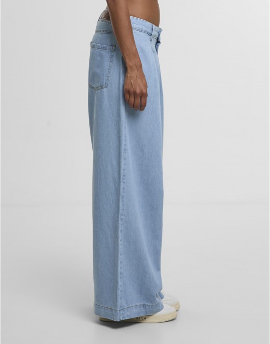 Дамски Дънки Ladies Wide Leg Light Denim Pants new light blue washed 29