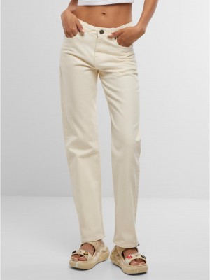 Дамски Дънки Ladies Straight Fit Denim whitesand 29