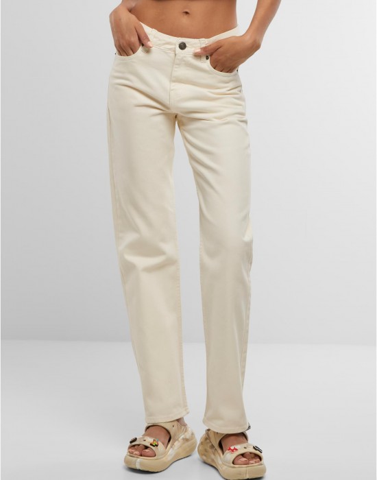 Дамски Дънки Ladies Straight Fit Denim whitesand 29