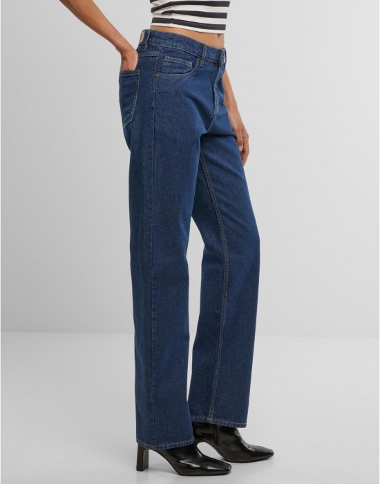 Дамски Дънки Ladies Straight Fit Denim mid deep blue washed 29