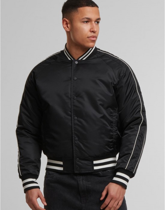 Мъжко Бомбър Яке Racer Bomber Jacket black XXL