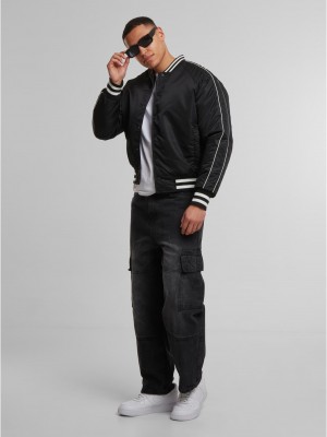 Мъжко Бомбър Яке Racer Bomber Jacket black XXL