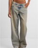 Дамски Дънки Ladies Low Waist Baggy Fit Denim mid grey dirty washed 29