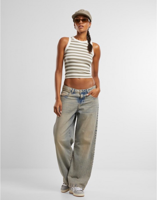 Дамски Дънки Ladies Low Waist Baggy Fit Denim mid grey dirty washed 29