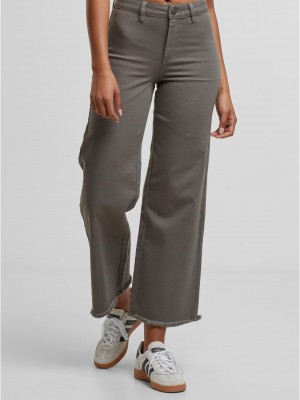 Дамски Дънки Ladies Relaxed Straight Fit Denim olive 29