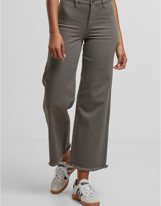 Дамски Дънки Ladies Relaxed Straight Fit Denim olive 29