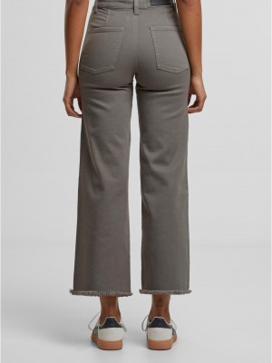 Дамски Дънки Ladies Relaxed Straight Fit Denim olive 29