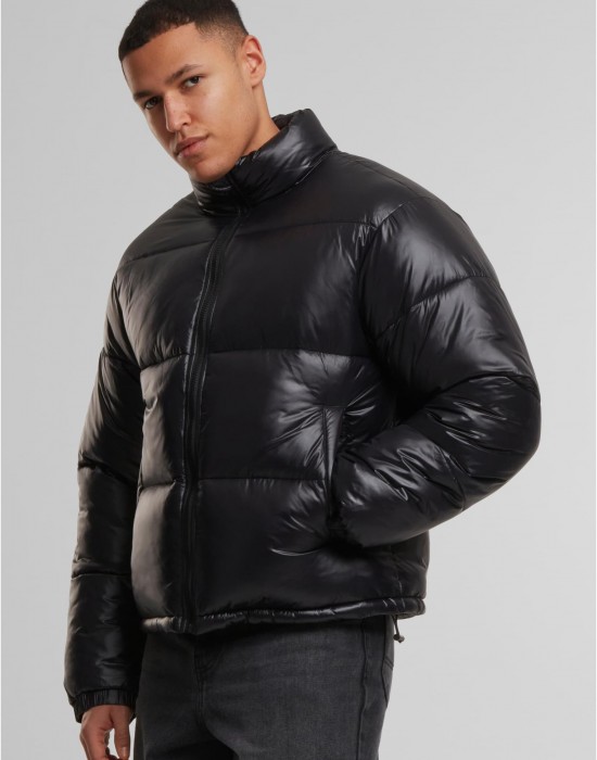 Мъжко Пухено Яке Shiny Puffer Jacket black XXL