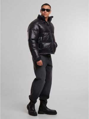 Мъжко Пухено Яке Shiny Puffer Jacket black XXL