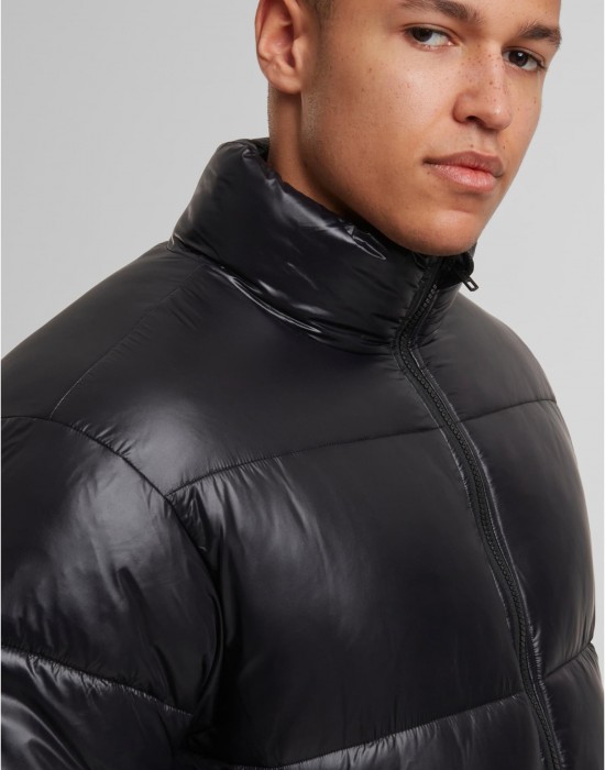 Мъжко Пухено Яке Shiny Puffer Jacket black XXL