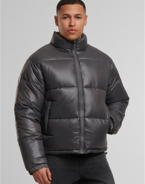 Мъжко Пухено Яке Shiny Puffer Jacket magnet XXL