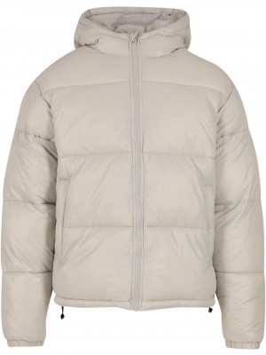 Мъжко Пухено Яке Shiny Puffer Jacket With Hood lightasphalt XXL