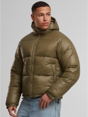 Мъжко Пухено Яке Shiny Puffer Jacket With Hood tiniolive XXL