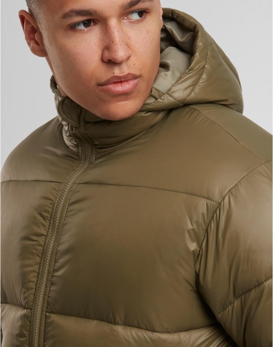 Мъжко Пухено Яке Shiny Puffer Jacket With Hood tiniolive XXL