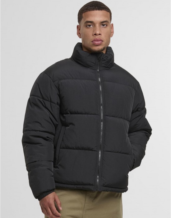 Мъжко Пухено Яке Crinkle Puffer Jacket black XXL