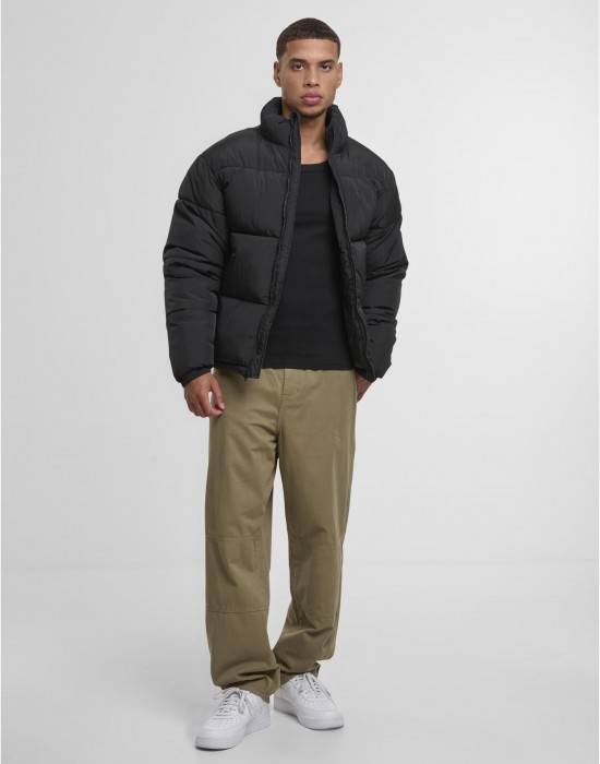 Мъжко Пухено Яке Crinkle Puffer Jacket black XXL
