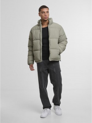 Мъжко Пухено Яке Crinkle Puffer Jacket paleolive XXL