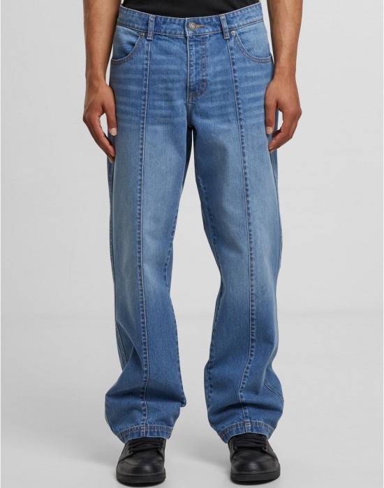 Мъжки Дънки Wide Leg Denim With Dividing Seams mid deep blue washed 44