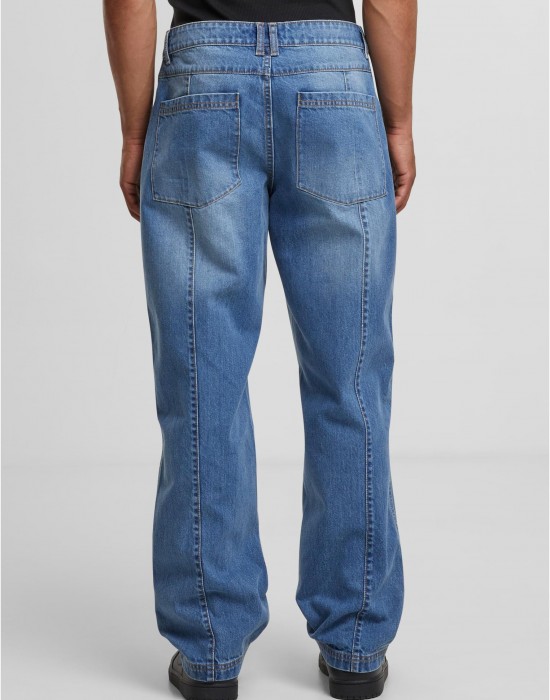 Мъжки Дънки Wide Leg Denim With Dividing Seams mid deep blue washed 44