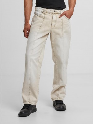 Мъжки Дънки Wide Leg Denim With Dividing Seams white dirty washed 44 Мъжки Дънки Wide Leg Denim With Dividing Seams white dirty washed 44