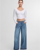 Дамски Дънки Ladies Wide Leg Denim mid deep blue washed 29