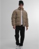 Мъжко Пухено Яке Fabric Mix Teddy Puffer Jacket darktaupe XXL