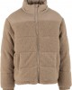 Мъжко Пухено Яке Fabric Mix Teddy Puffer Jacket darktaupe XXL
