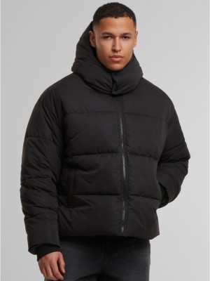 Мъжко Пухено Яке Puffer Jacket With Flap Hood black XXL