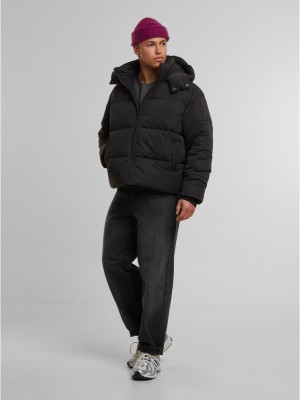Мъжко Пухено Яке Puffer Jacket With Flap Hood black XXL