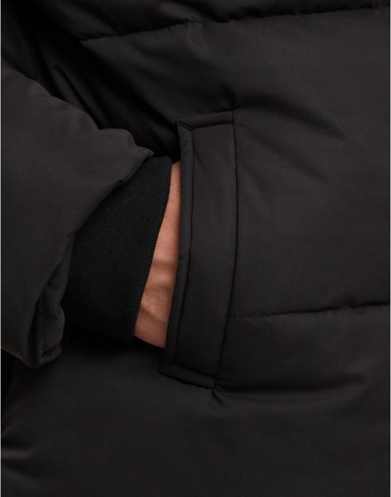 Мъжко Пухено Яке Puffer Jacket With Flap Hood black XXL