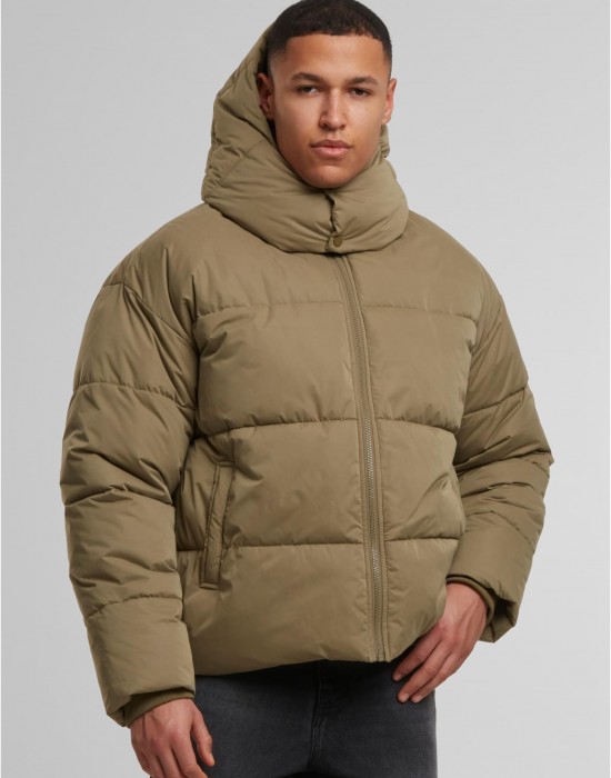 Мъжко Пухено Яке Puffer Jacket With Flap Hood tiniolive XXL