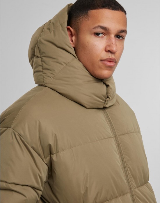 Мъжко Пухено Яке Puffer Jacket With Flap Hood tiniolive XXL