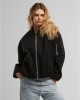 Дамско Бомбър ЯкеLadies Faux Wool Bomber Jacket black XXL