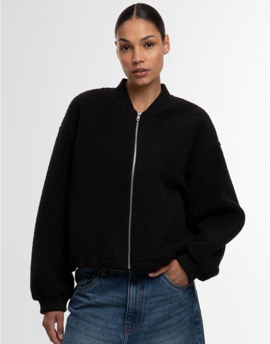 Дамско Бомбър ЯкеLadies Structured Bomber Jacket black XXL