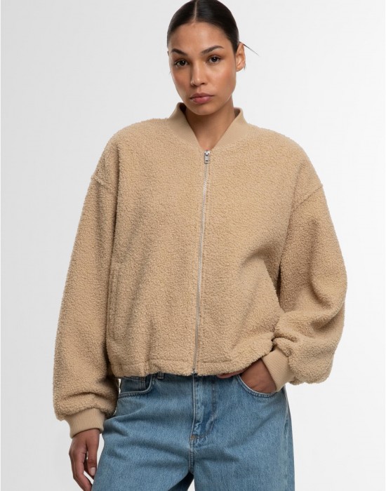 Дамско Бомбър ЯкеLadies Structured Bomber Jacket unionbeige XXL