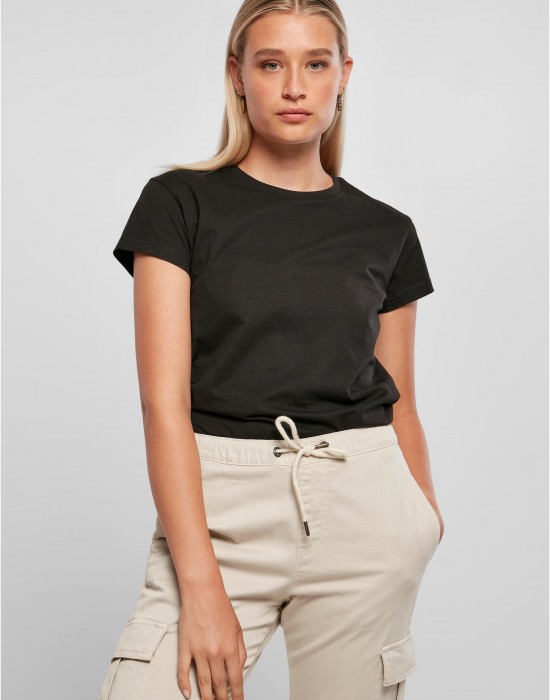 Дамска тениска в черен цвят Ladies Recycled Cotton Boxy Tee