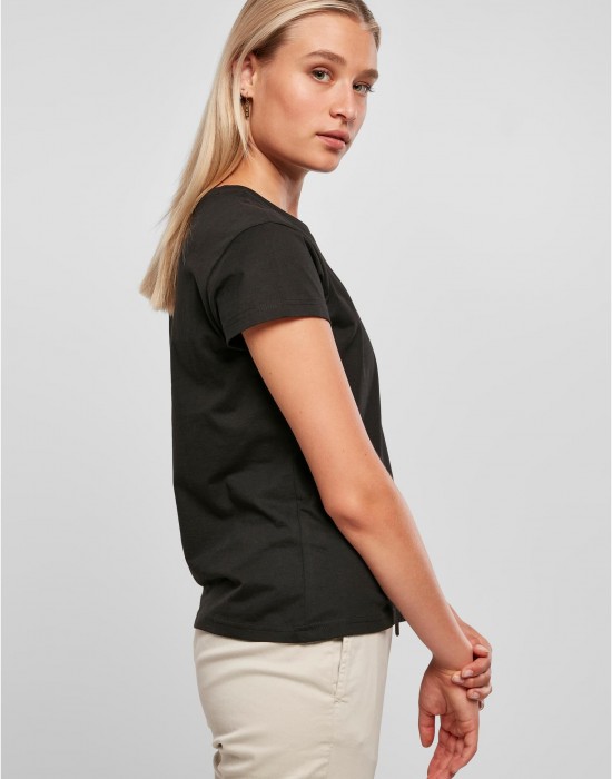 Дамска тениска в черен цвят Ladies Recycled Cotton Boxy Tee