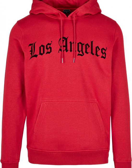 Los Angeles Wording Hoody ruby M