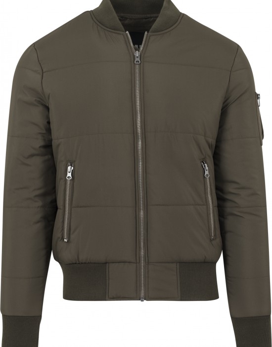 Мъжко яке бомбър Urban Classics в цвят маслина