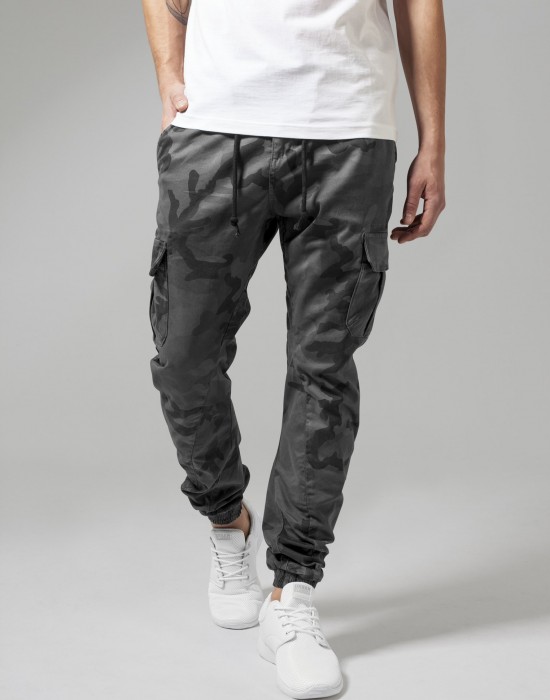 Мъжки камуфлажен карго панталон Urban Classics grey camo