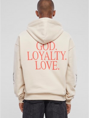 Мъжки суичър в бежов цвят Mister Tee God Loyalty Love