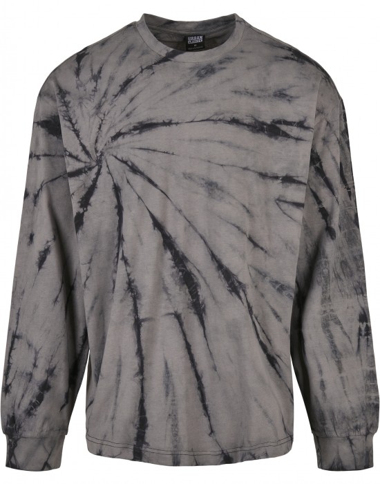 Мъжка блуза в тъмносив цвят Urban Classics Boxy Tye Dye LS