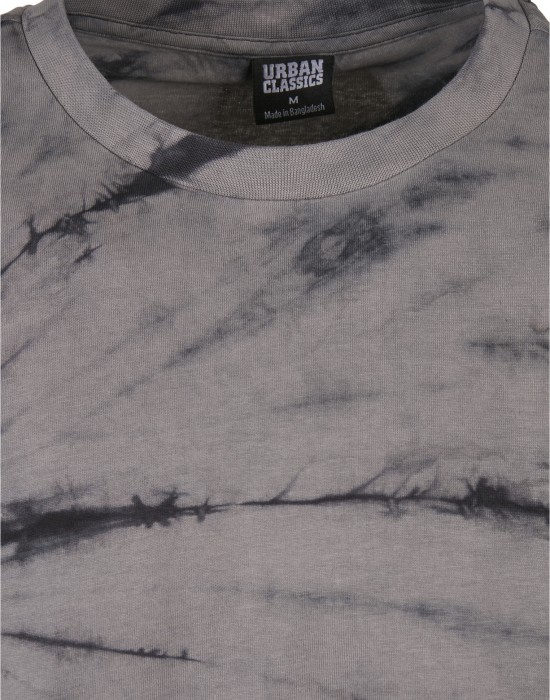 Мъжка блуза в тъмносив цвят Urban Classics Boxy Tye Dye LS