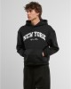 New York Collage Fluffy Hoody black XXL